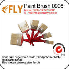 beige bristle plastic handle chip paint brush